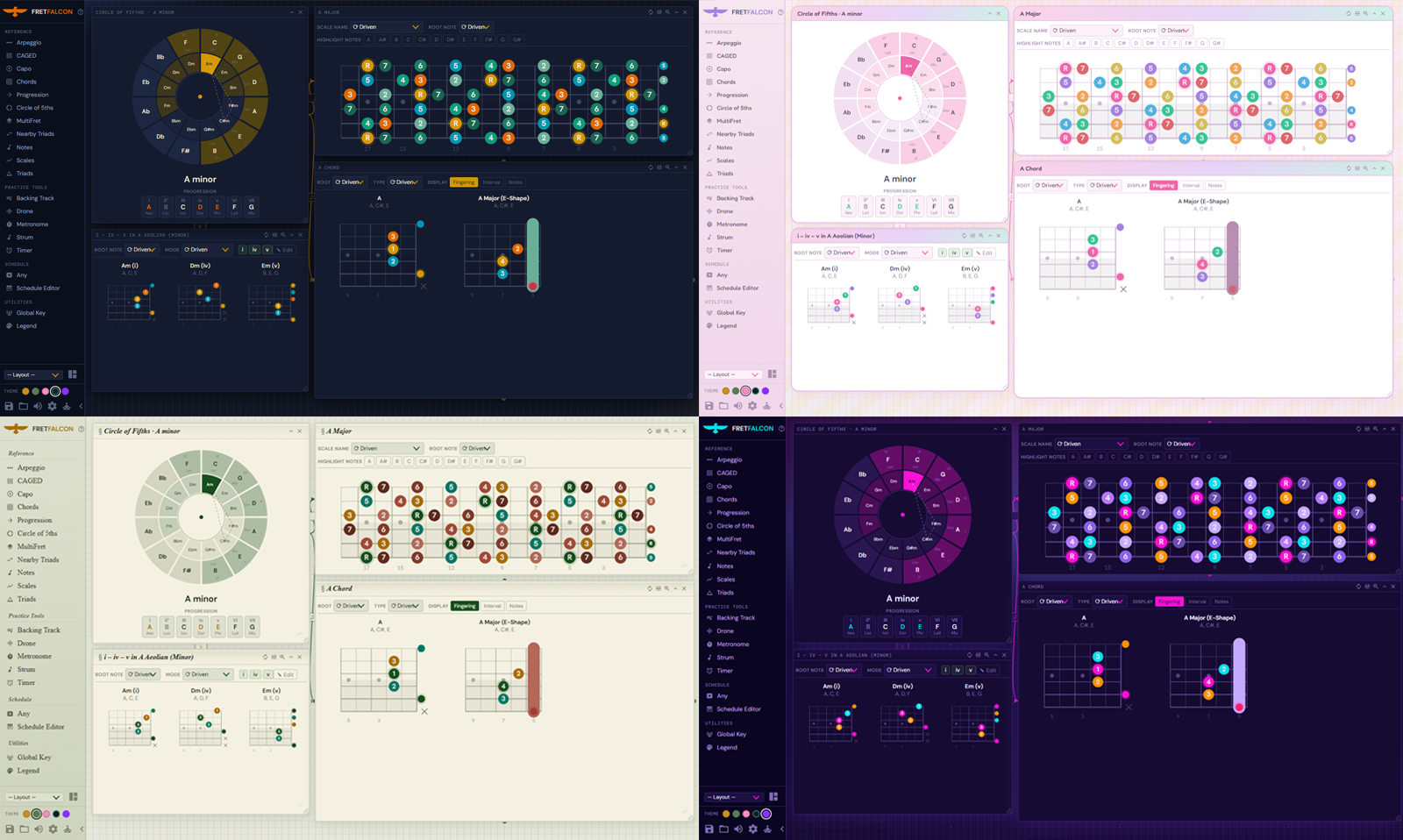 Multiple themes: customize from diverse styles
